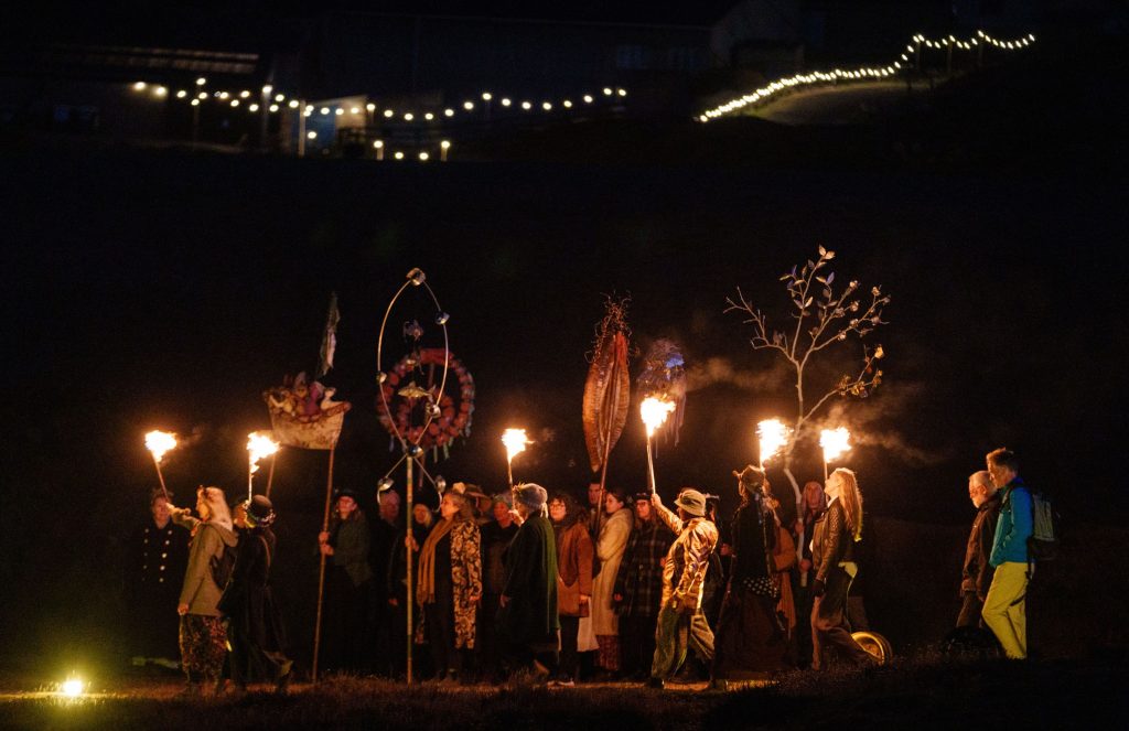 The choir procession in Stranger Beasts