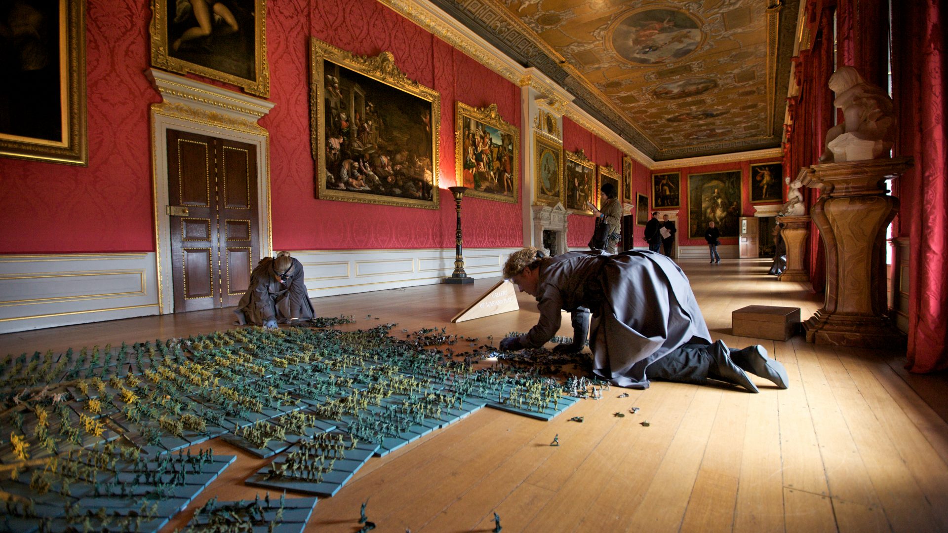 A room full of tiny toy soldiers. Enchanted Palace by Wildworks