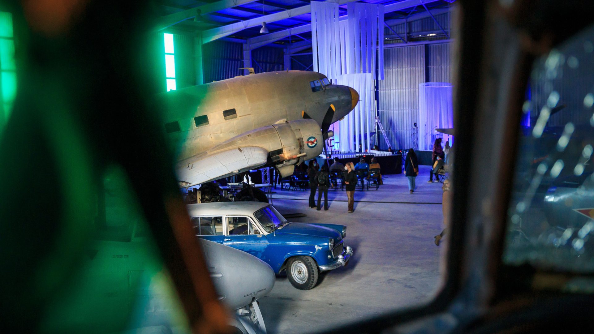 Arrow of time set in Malta Aviation Museum in Ta' Qali with Wildworks and Etnika, Magna Żmien, Buena Sombra Films